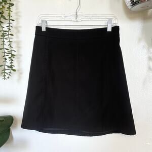 Louis Vuitton Academia Preppy Classic Minimalist Old Money Blk Mini Skirt EU 34